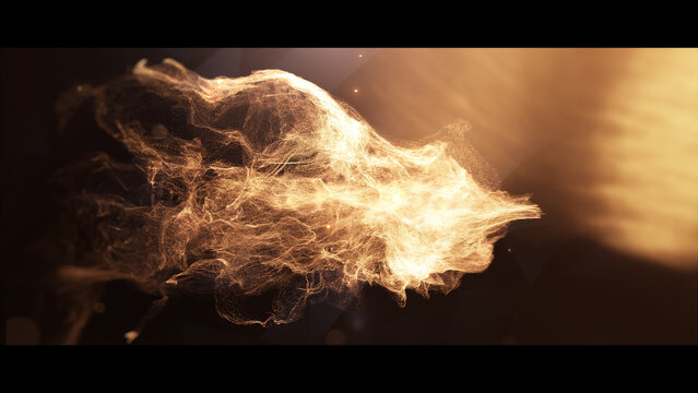 Gold Logo Particle Logo or Text Intro