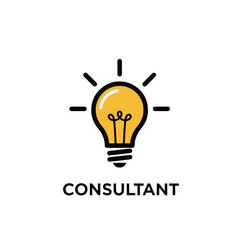 Consultant Logo &ndash; Light Bulb Icon for Business, Strategy, and Innovation Consulting Firms