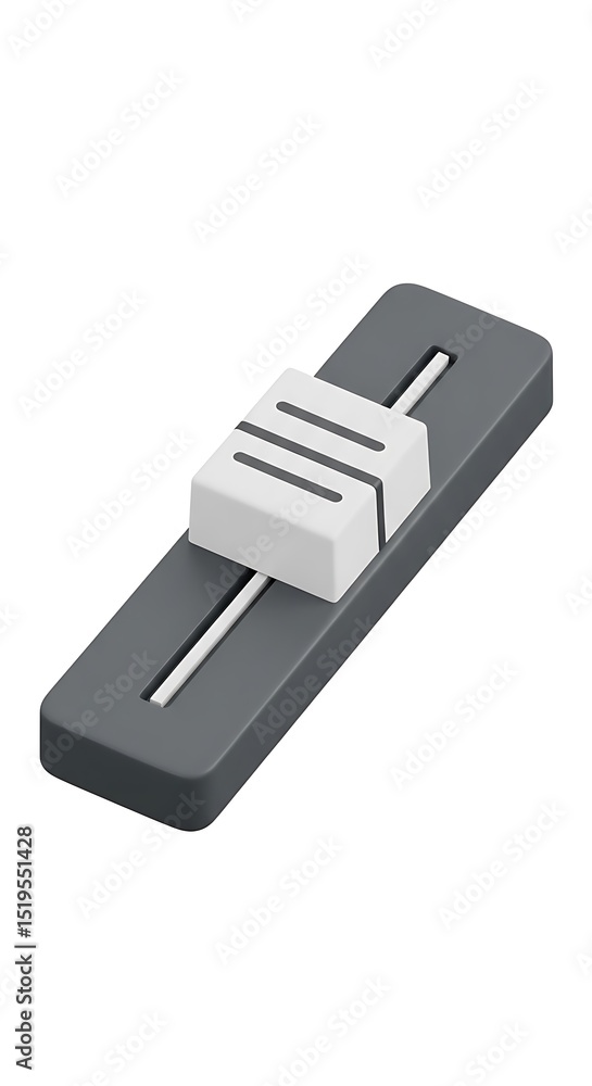 Poster abstract 3d render of a sliding control element