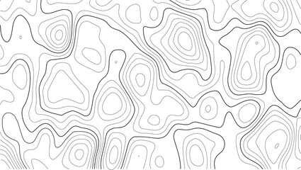Topographic Line Map in Antique Style, Capturing Natural Landforms Through Contour Drawing with a Weathered, Vintage Outdoor Adventure Vibe.