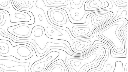 Topographic Line Map in Antique Style, Capturing Natural Landforms Through Contour Drawing with a Weathered, Vintage Outdoor Adventure Vibe.