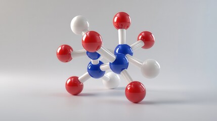 Molecules, 3D model. Atoms, chemical bonds, biomolecules molecular nano structure. Innovation in science, DNA, medicine, education. Chemistry science research, biology, pharmaceuticals biotechnology