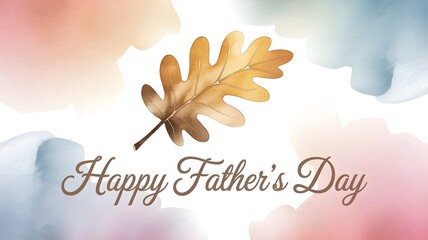 Happy Father's Day design water color style