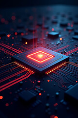 close up of electronic circuit board