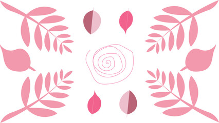  illustration vector design, beauty shape, colorful Leaves