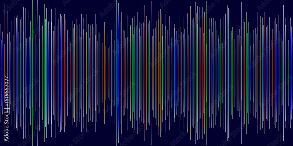 Poster a dynamic dark blue striped background with bold vertical lines, creating a modern and energetic des