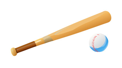 Baseball bat and ball preparation for an afternoon game in a sunny park