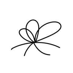 Fototapeta premium Rope bow hand drawn