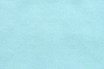 Light blue cotton twill fabric pattern close up as background