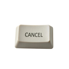 Cancel button isolated on a white background for user interface applications and digital design projects