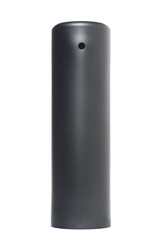 Grey perfume bottle isolated on white background