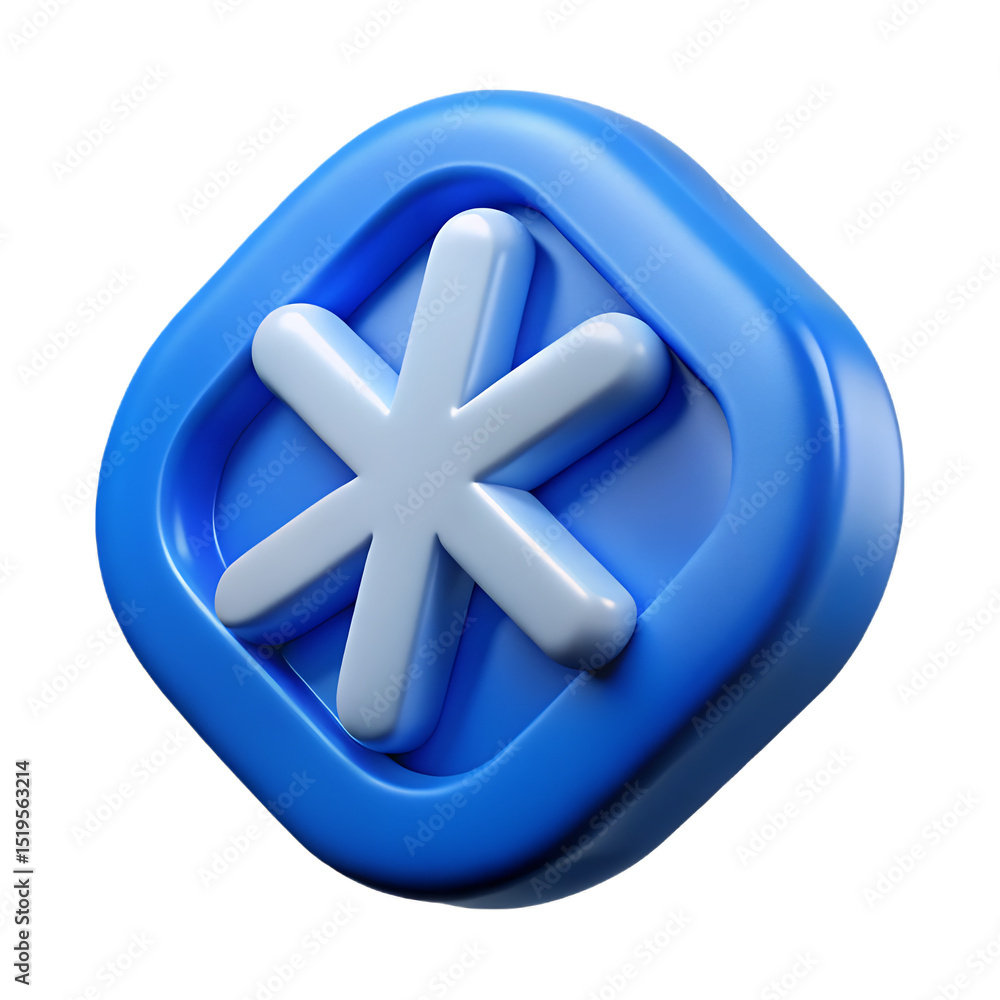 Fototapete abstract icon: a modern 3d rendering of an abstract icon, a symbol representing innovation and conne
