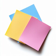 Creative organization techniques colorful sticky notes for effective planning in a home office setting with a minimalist aesthetic