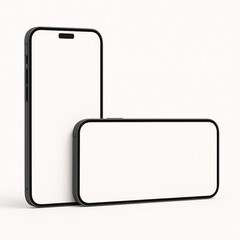 Vertical and horizontal smartphone mockup