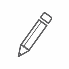 Fototapeta premium Pencil Line Icon Vector Illustration