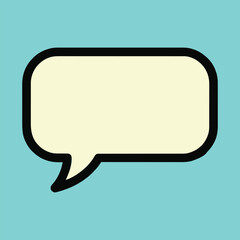 Retro Speech Bubble Vector Icon