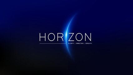 Stylish Horizon Text Logo with Neon Gradient.