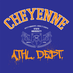 Retro typography university vintage slogan print, 
highlighted grunge texture for graphic t-shirt or sweatshirt hoodie - Vector