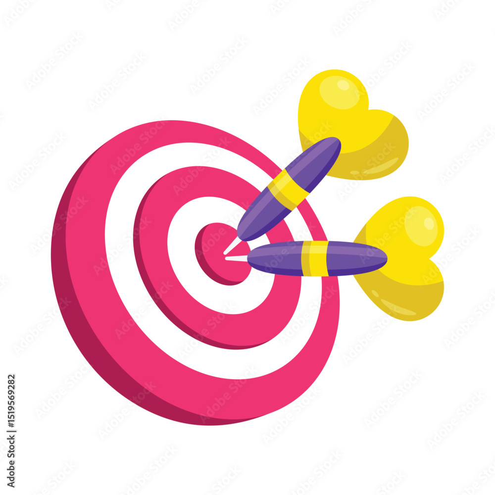 Poster dart vector style icon. eps 10 file