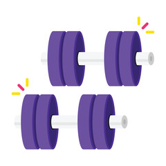 Dumbbell Vector style icon. Eps 10 file