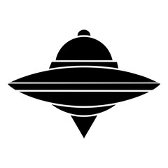 Mystical UFO Flying Saucer Vector Icon for Science Fiction Futuristic Technology Extraterrestrial Spacecraft Alien Ship Design

