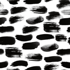Hand Painted Dab Brushstroke Seamless Repeat Pattern