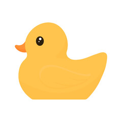 Rubber toy duck. Bath toy. Toy for children fun bathing.