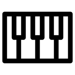 Piano icon with line and simple style