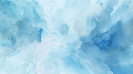 Obraz premium Layered Blue Watercolor Wash with Artistic Brush Flow