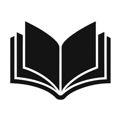 Open Book Icon Vector Illustration for Knowledge, Education, and Literature