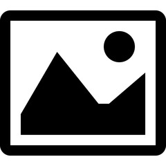 Image Icon Vector Black White Photo Picture Gallery Landscape Photography