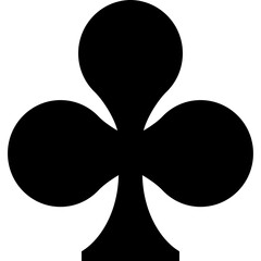 Club Card Suit Icon Vector - Playing Card Symbol Casino Gambling
