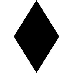 Diamond Shape Icon Vector - Geometric Rhombus Symbol Design Element