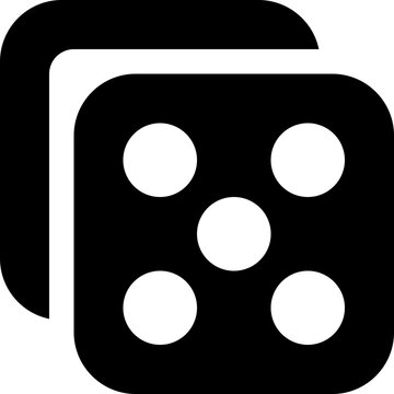 Dice Icon Vector - Gaming Casino Gambling Chance Luck Symbol