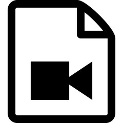 Video File Movie Document Icon Vector