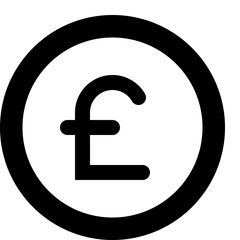 Pound Sterling Currency UK Icon Vector