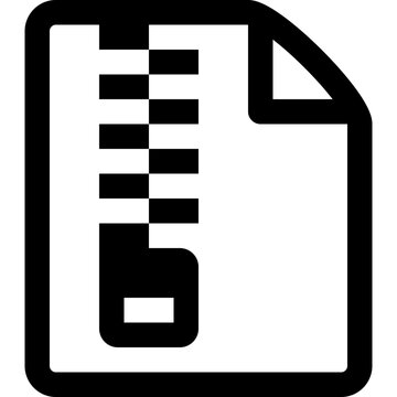 ZIP Archive Compressed File Icon Vector