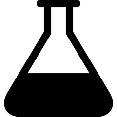 Chemistry Flask Icon Vector - Science Laboratory Beaker Symbol