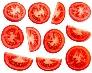 Set of fresh tomato slices