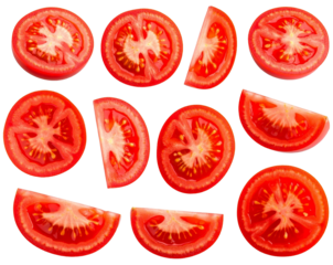 Set of fresh tomato slices