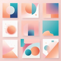 set of business card templates