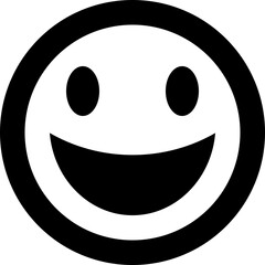Excited Happy Grinning Face Emoji Vector Icon