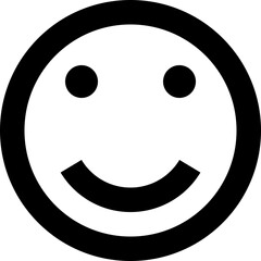 Simple Happy Smiling Face Emoji Vector Icon