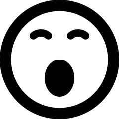 Surprised Shocked Face Emoji Vector Icon