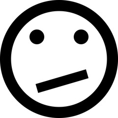 Neutral Indifferent Face Emoji Vector Icon
