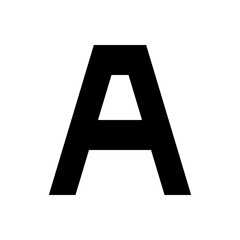 Letter A Typography Icon Black Vector Alphabet Font Symbol