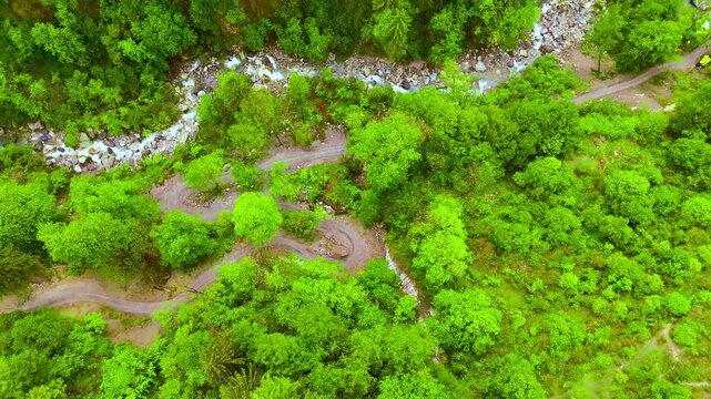 Parvati River from the Sky &ndash; Serenity in Motion | Drone View Himachal
