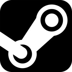 Steam Gaming Platform Valve Game Store Icon Vector
