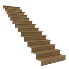 Fototapeta premium Empty stairs isolated on transparent background. Step staircase climbing upward concept.