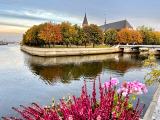 Autumn view of Kanta Island, Kaliningrad, Russia